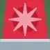 Red star emblem on a gray base