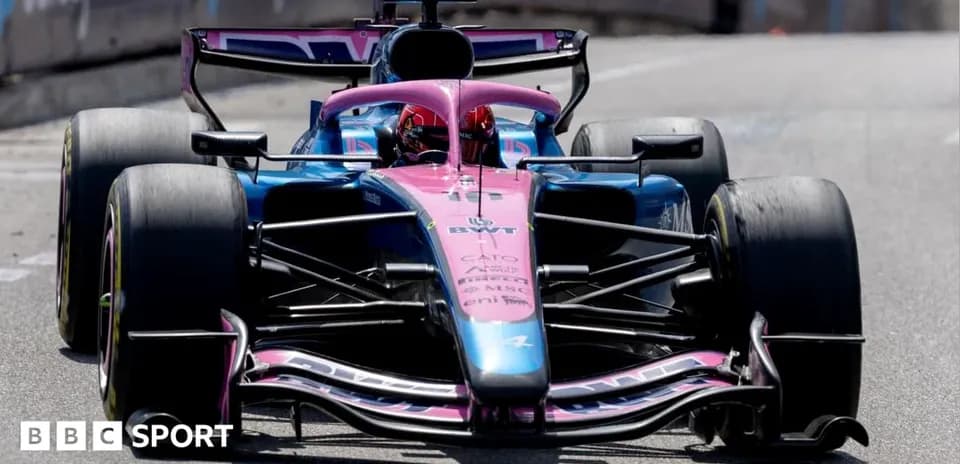 Race car driving on track during Formula 1 event