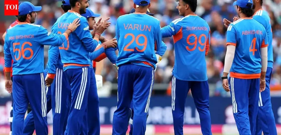 Cricket team celebrating a wicket on field