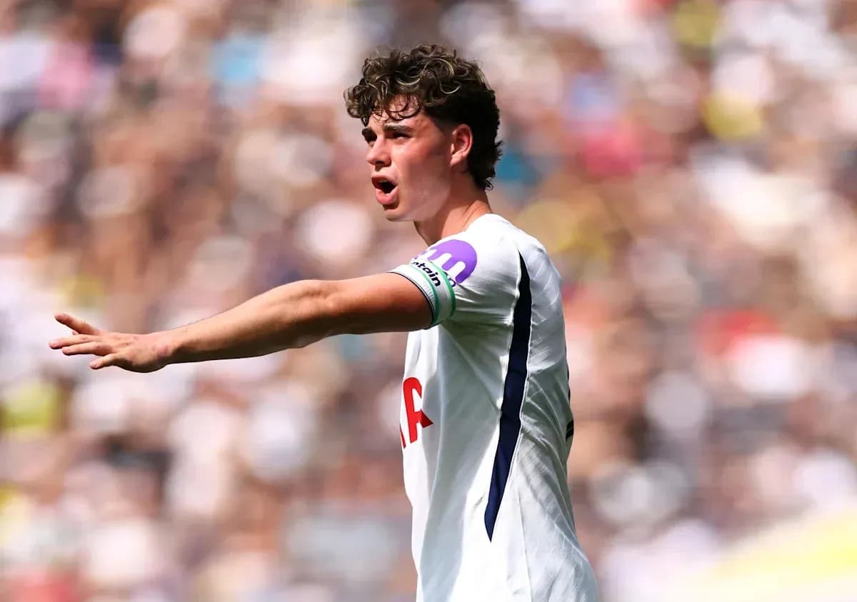 Player gesturing during match for Tottenham Hotspur