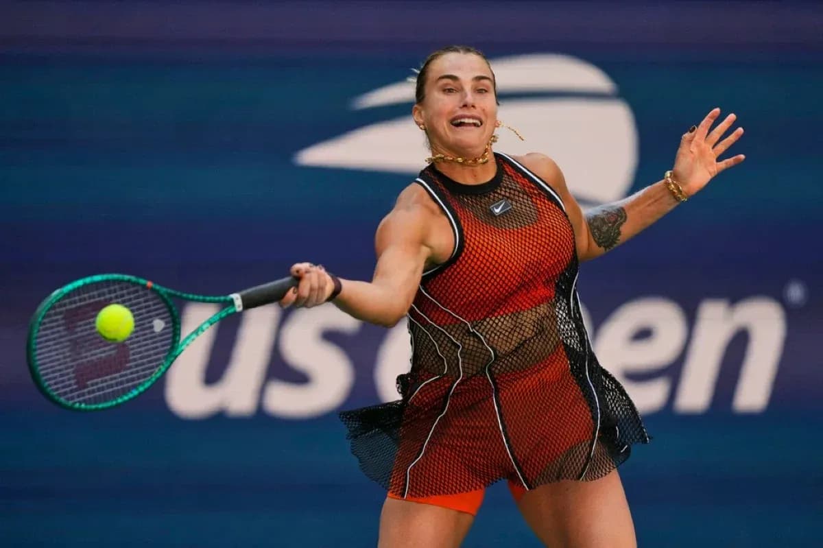 Player hitting a forehand during tennis match