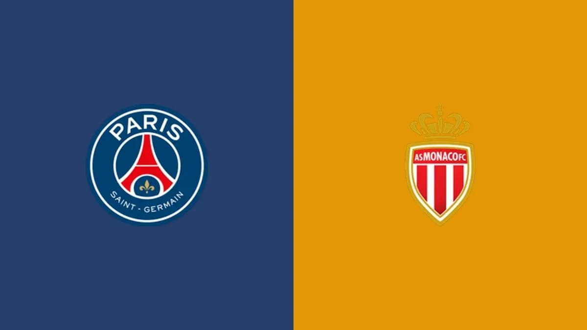 Logos of Paris Saint-Germain and AS Monaco