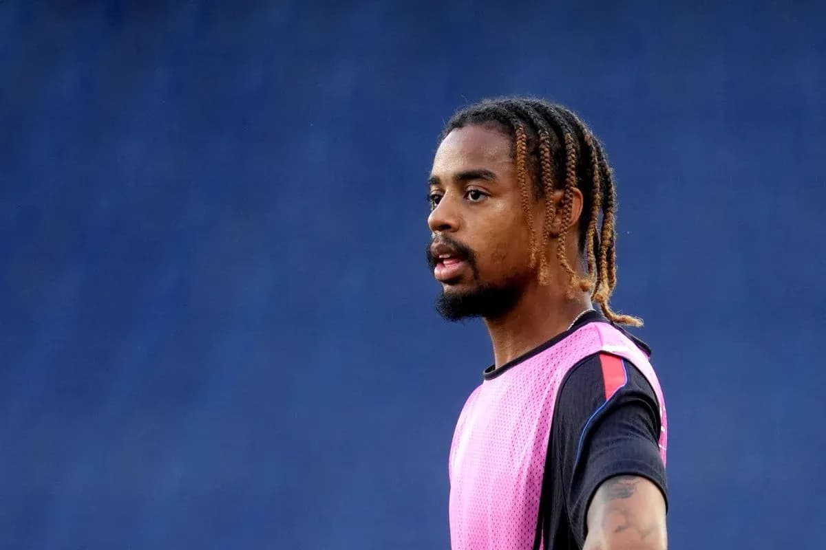Player in training kit during warm-up session