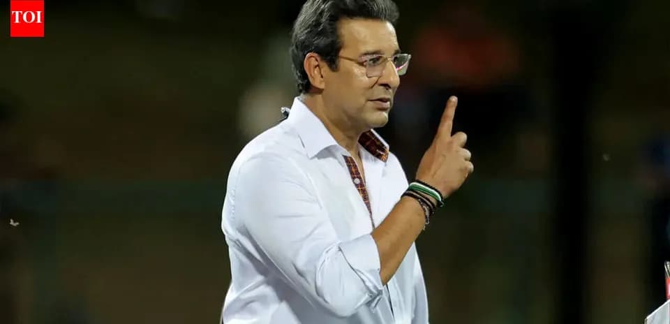 Commentator speaking during a cricket match analysis