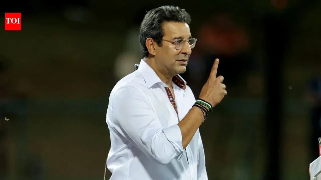 Commentator speaking during a cricket match analysis