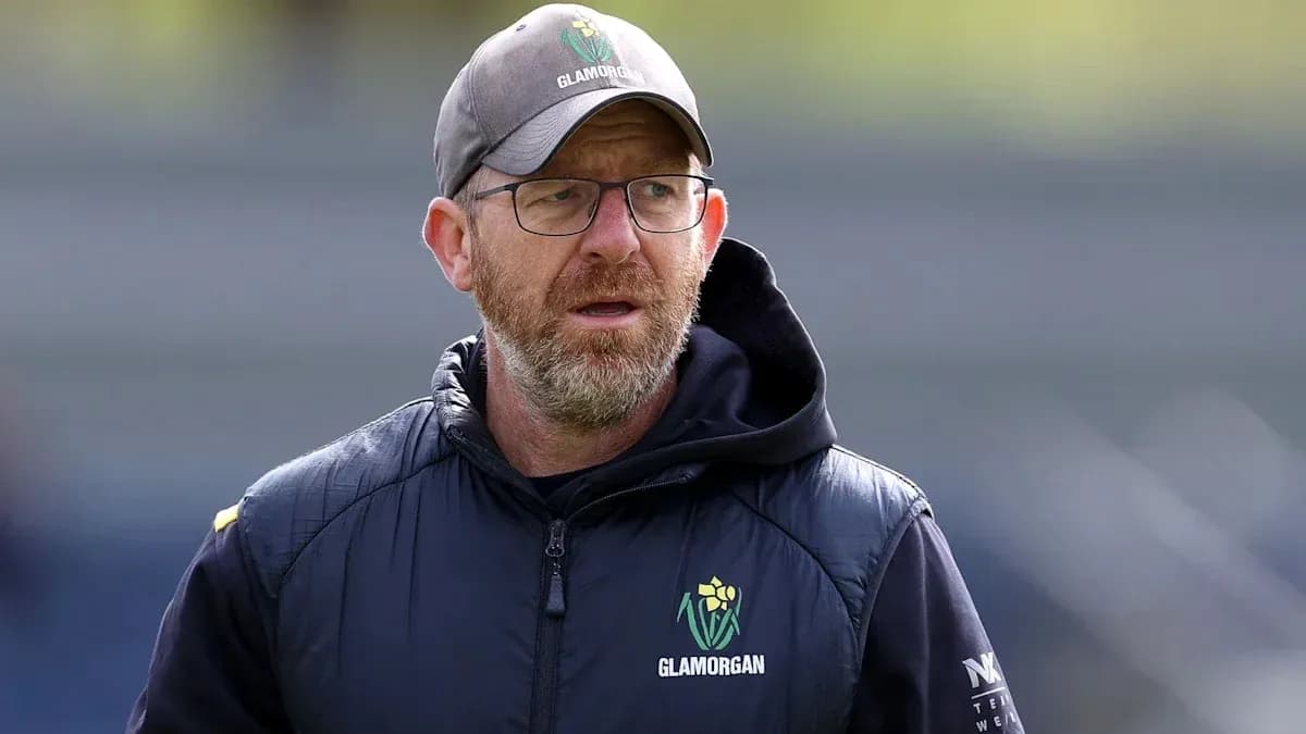 Glamorgan coach observing during training session