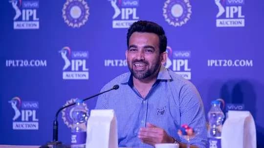 Person speaking at IPL auction press conference