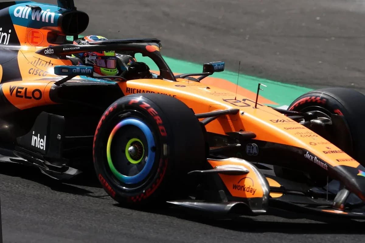 McLaren Formula 1 car racing on track