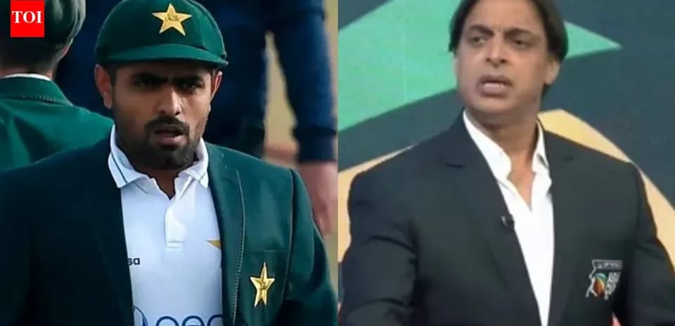 Babar Azam and Shoaib Akhtar during discussion