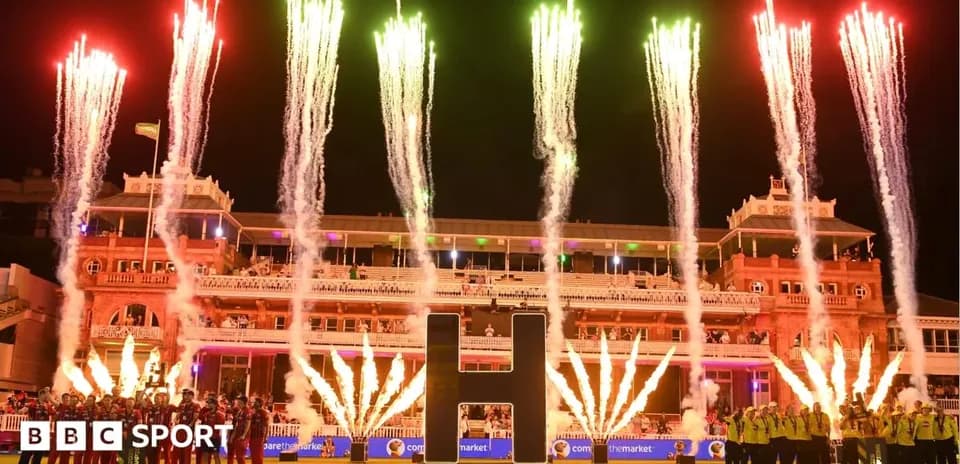 Fireworks display during The Hundred final celebration