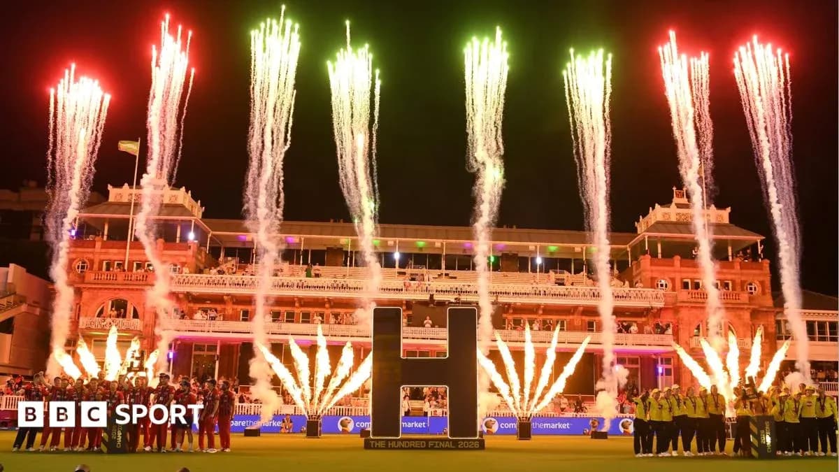 Fireworks display during The Hundred final celebration