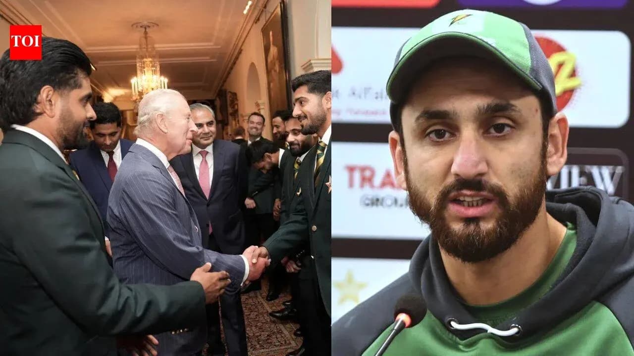 Pakistani cricket team meeting dignitaries and press conference