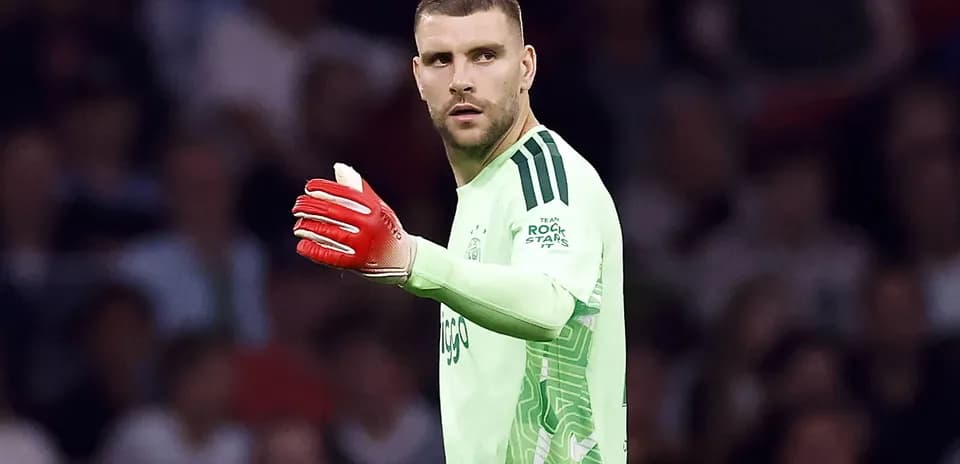 Goalkeeper gesturing during a football match