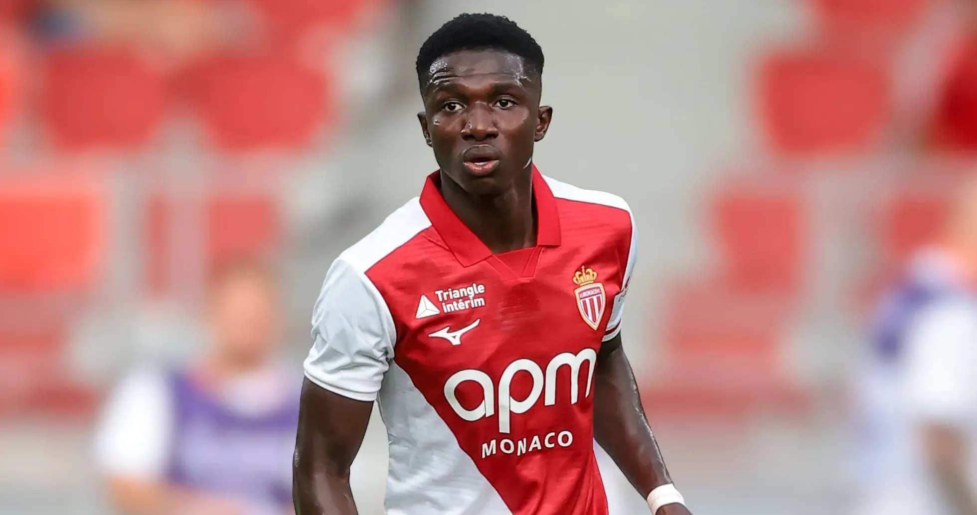 Monaco player on the field during a match