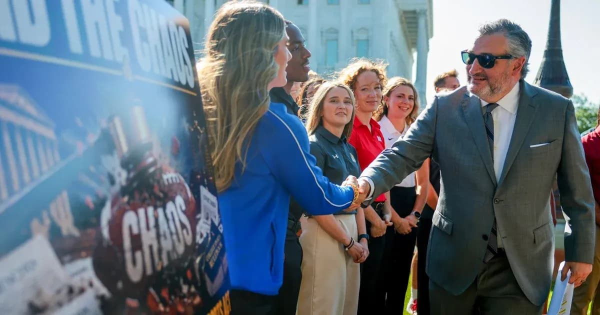 Man shaking hands with a woman at event