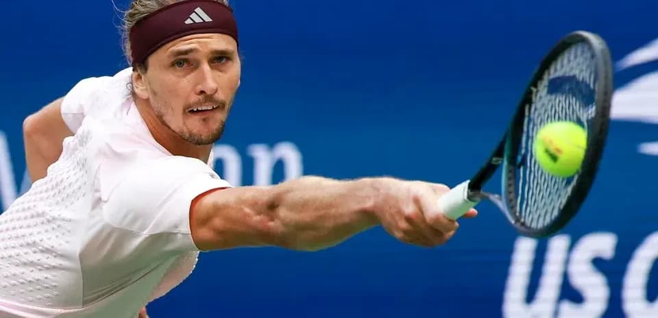 Player hitting a forehand during tennis match