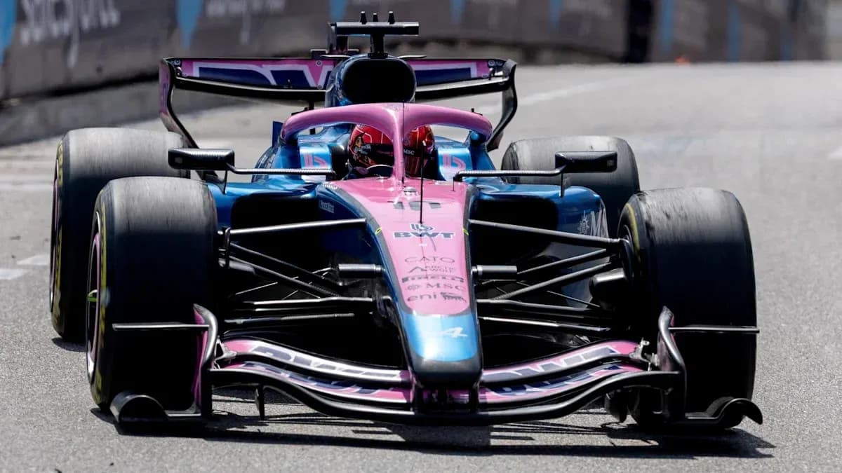 Formula 1 car racing on track during event