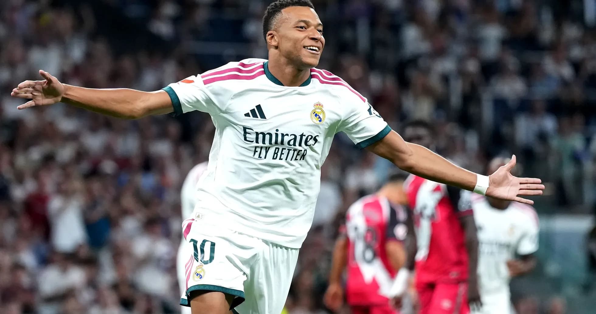 Player celebrating after scoring a goal during match