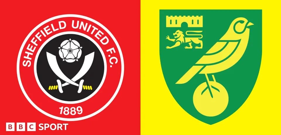 Logos of Sheffield United and Norwich City FC