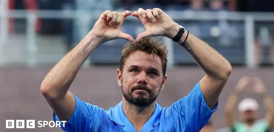 Player making a heart gesture after match