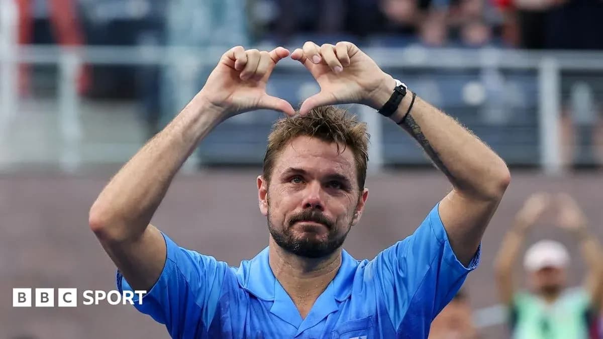 Player making a heart gesture after match