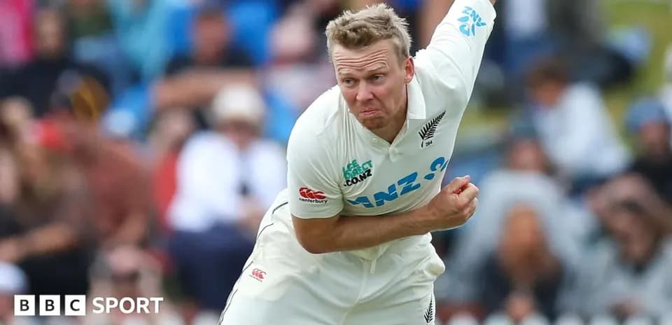 New Zealand bowler delivering a ball in match