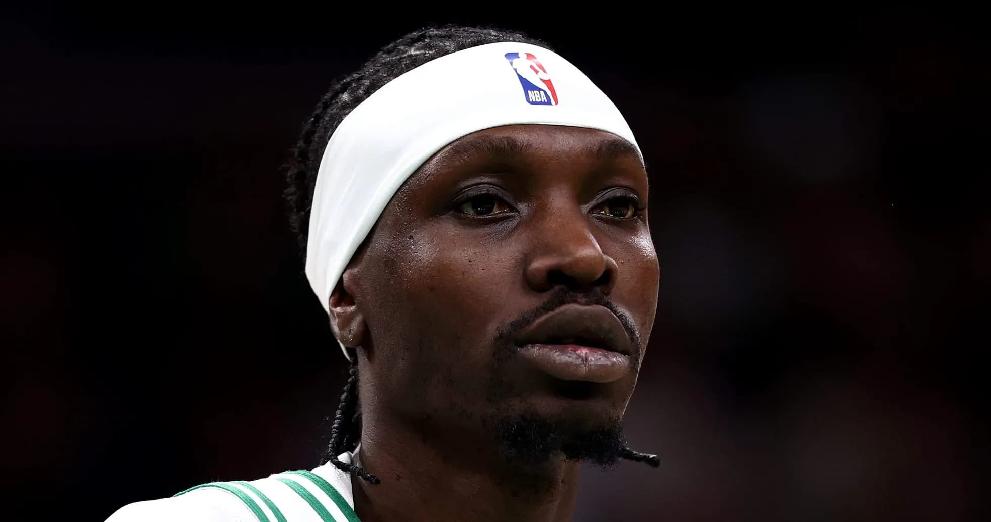 Player wearing a headband during a game