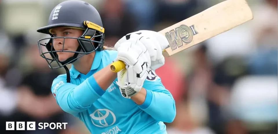 Cricketer batting during a match