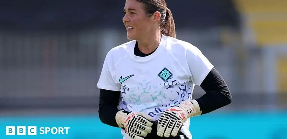 Goalkeeper in training gear preparing for session