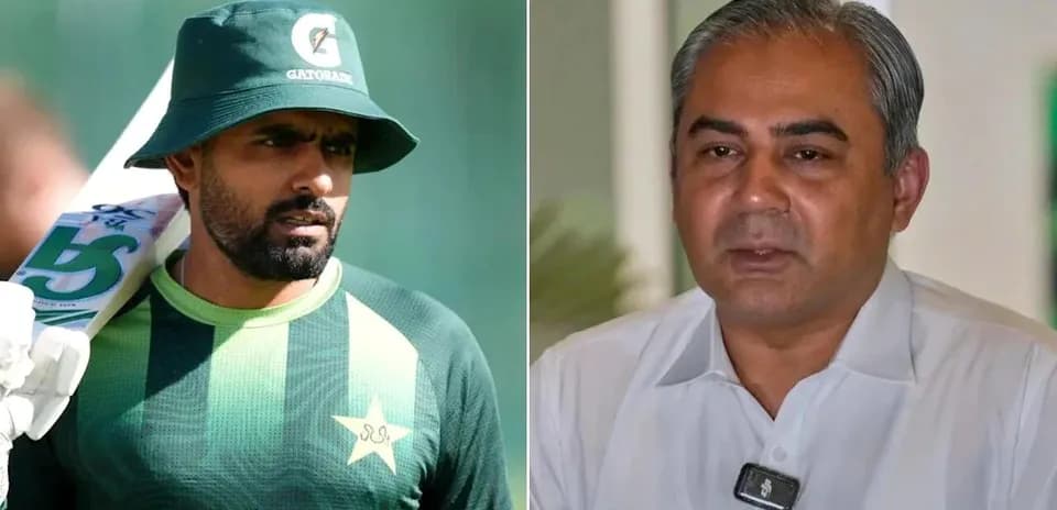 Cricketer and official speaking at event