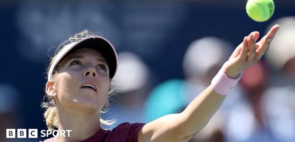 Player serving the ball during tennis match