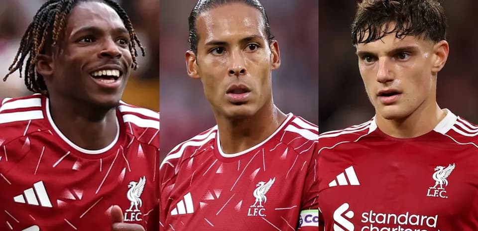 Three Liverpool FC players in red jerseys