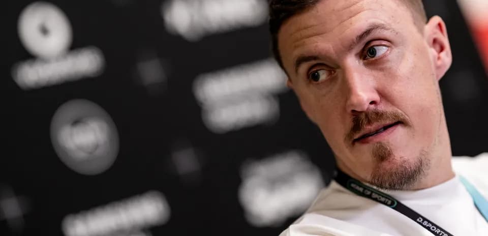 Athlete speaking during a press conference event