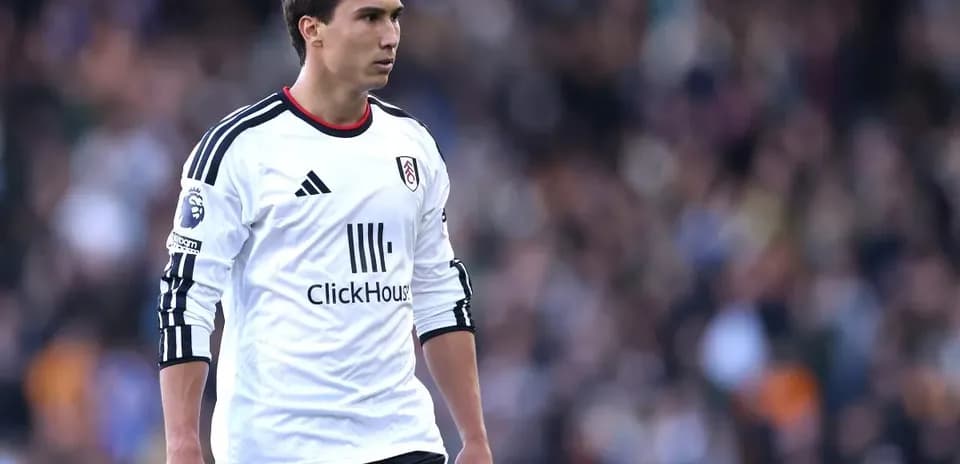 Fulham player walking on the pitch during match