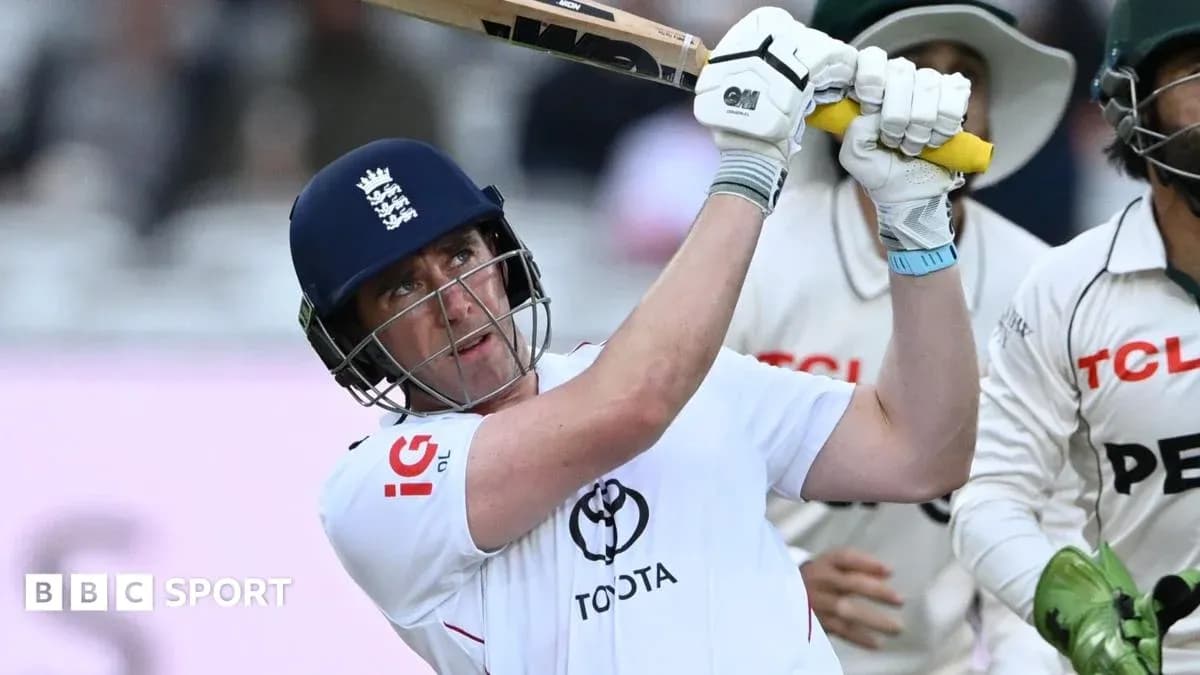 Batsman hitting the ball during cricket match