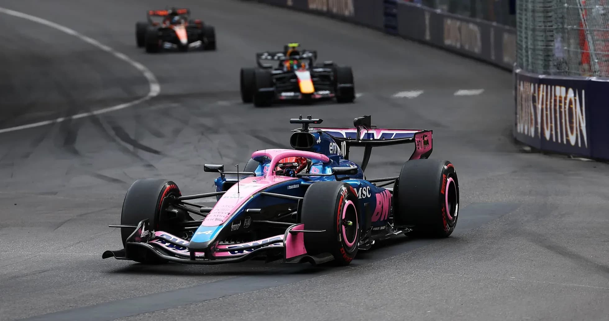 Racing car on track during Formula 1 event