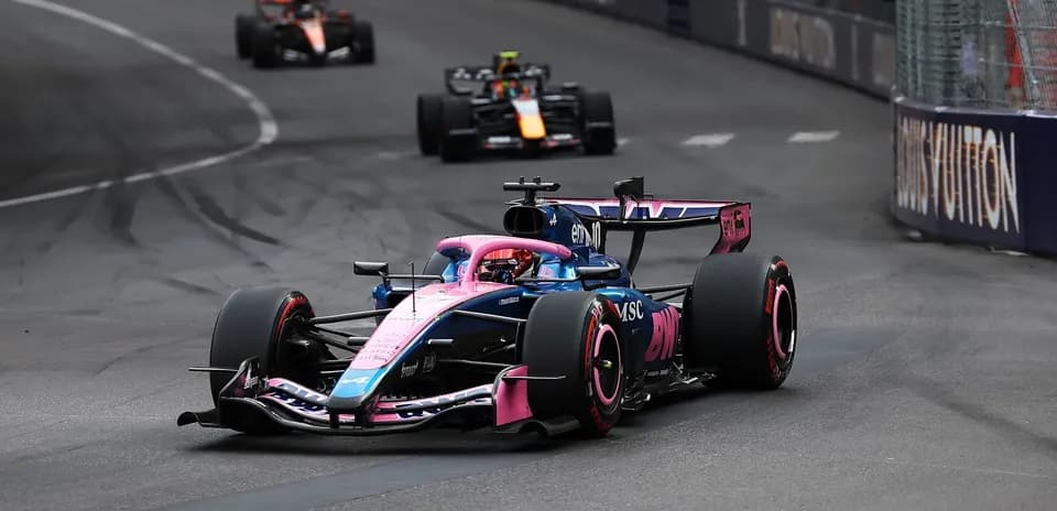 Racing car on track during Formula 1 event