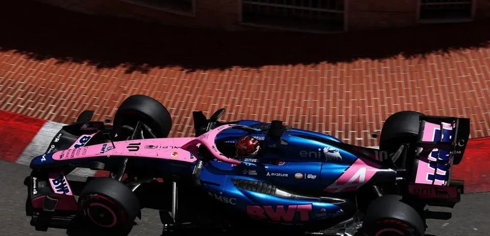 Racing car navigating a corner on the track