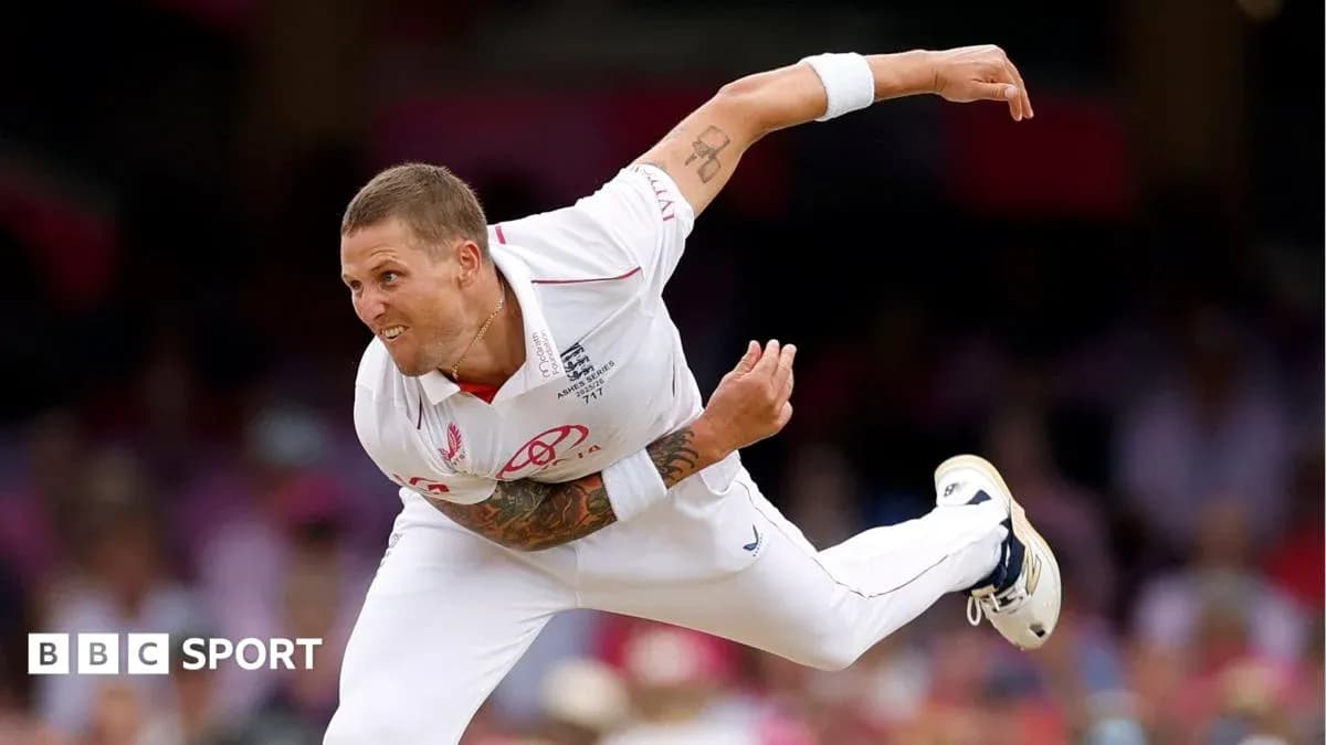 Cricketer delivering a ball during a match