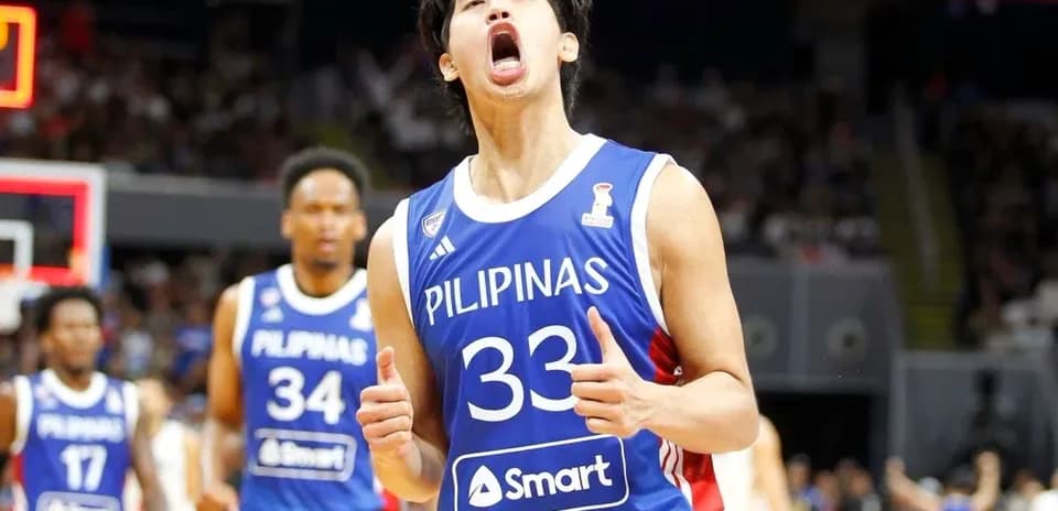 Player celebrating during basketball game for Pilipinas