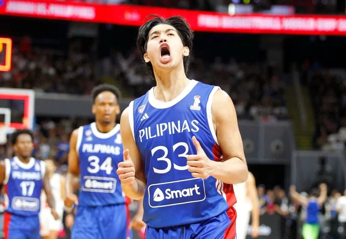 Player celebrating during basketball game for Pilipinas