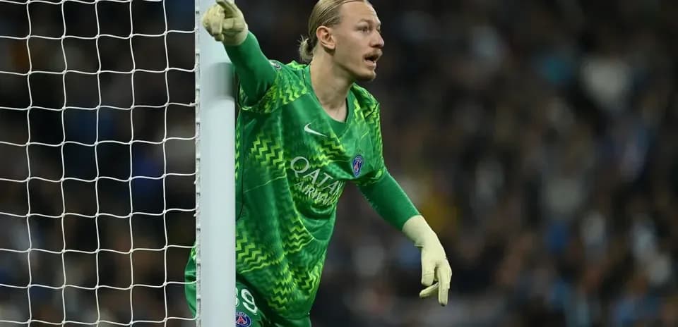 Goalkeeper gesturing during a match in goal