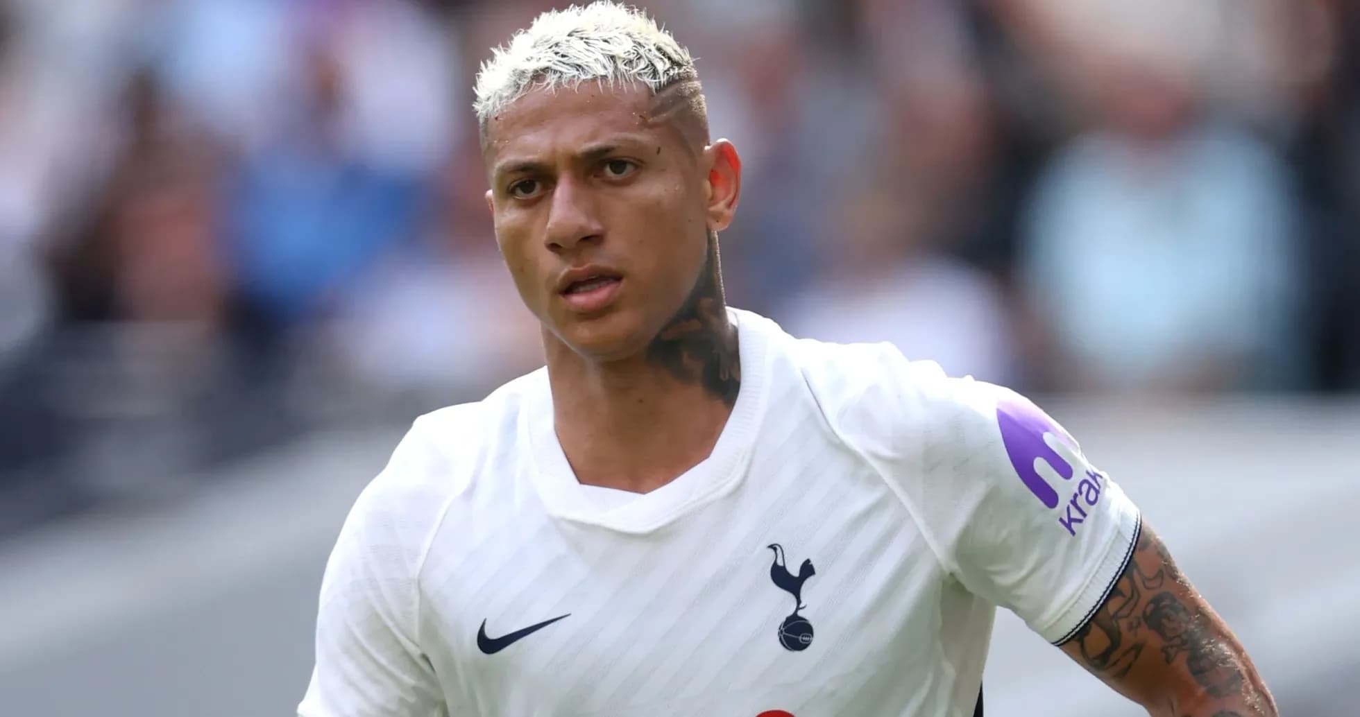 Player wearing Tottenham jersey during match