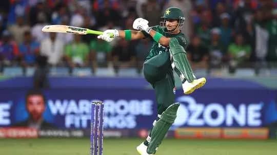 Batsman playing a shot during cricket match
