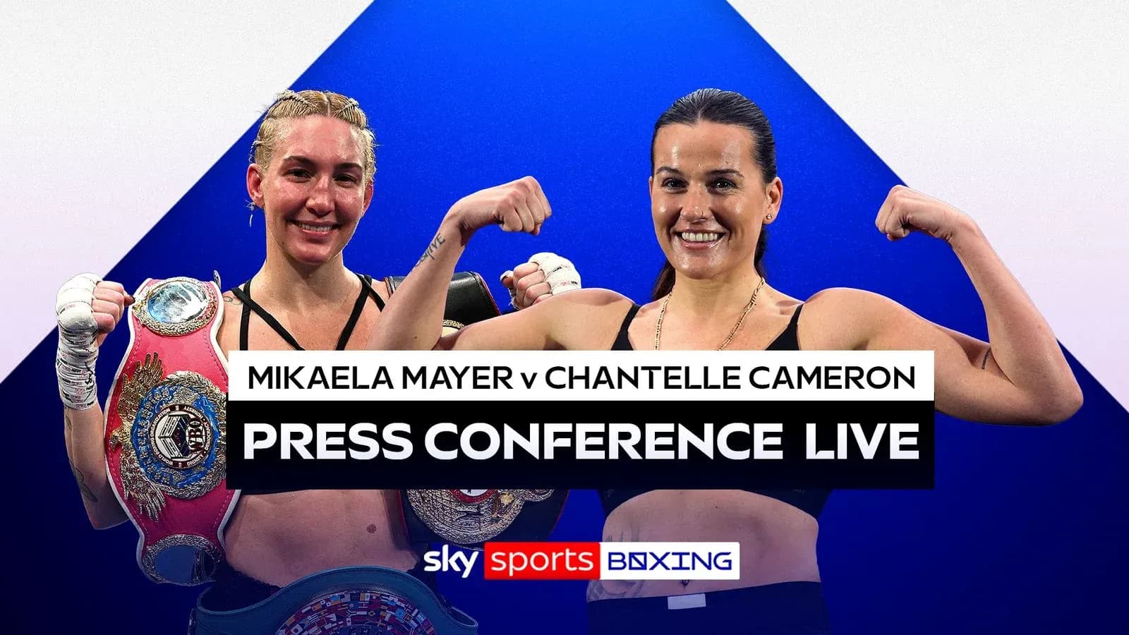 Mikaela Mayer and Chantelle Cameron at press conference