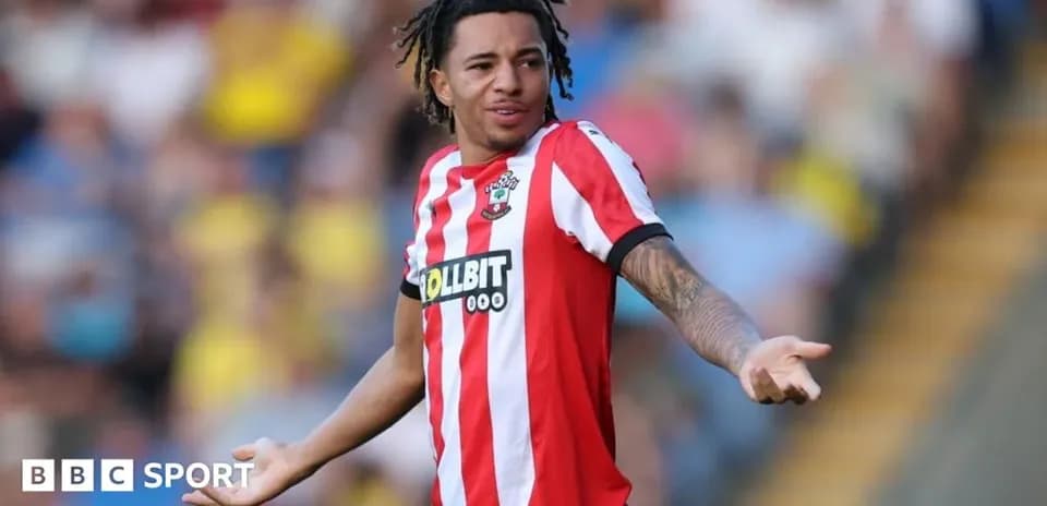 Player gesturing during a football match