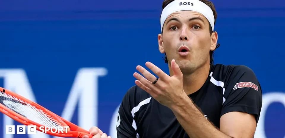 Tennis player reacting during a match at tournament