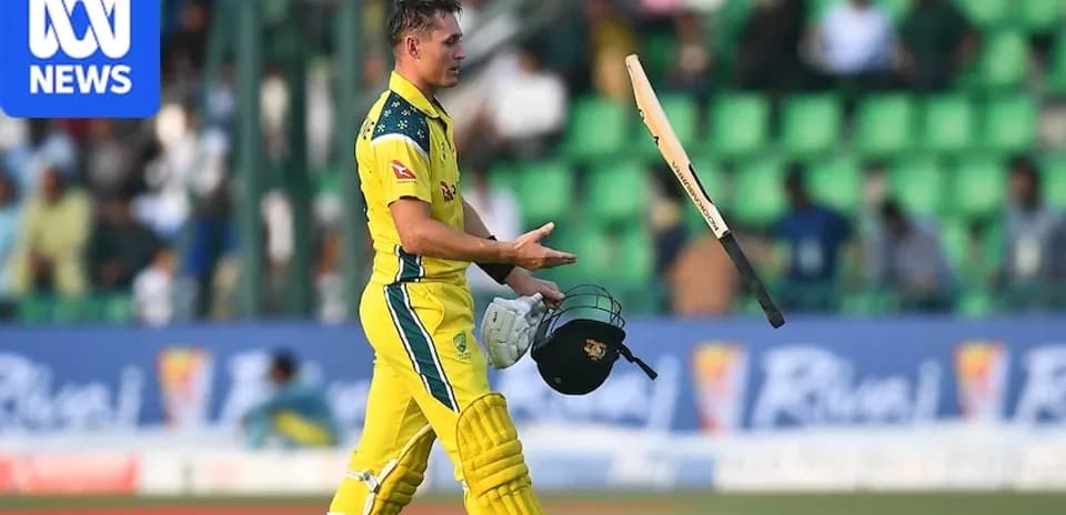 Cricketer walking off field after dismissing bat