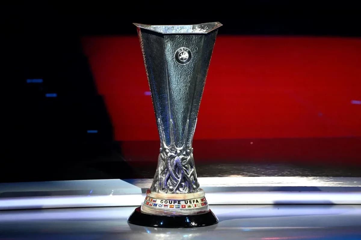 UEFA Europa League trophy on display