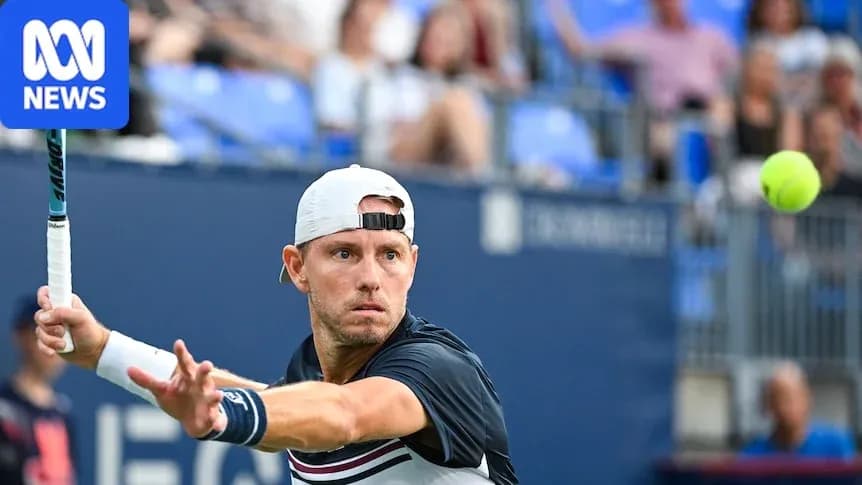 Player hitting a forehand during tennis match